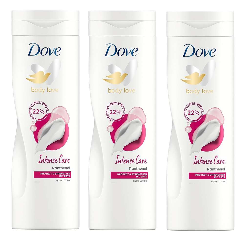 3 x Dove Intensive Body Lotion 400ml (£5.55/£4.65 on Subscribe & Save) + 5% off 1st S&S (3 For 2)